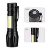 COB+XPE Mini LED Camping Flashlight Portable USB Rechargeable Torch Outdoor Zoomable Light Tactical Lantern Lamp with Pen Clip