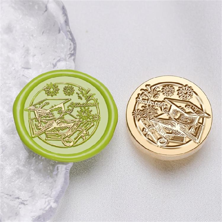 Metal Wax Stamp Head for Appreciation Card Graduation Ceremony Invitations