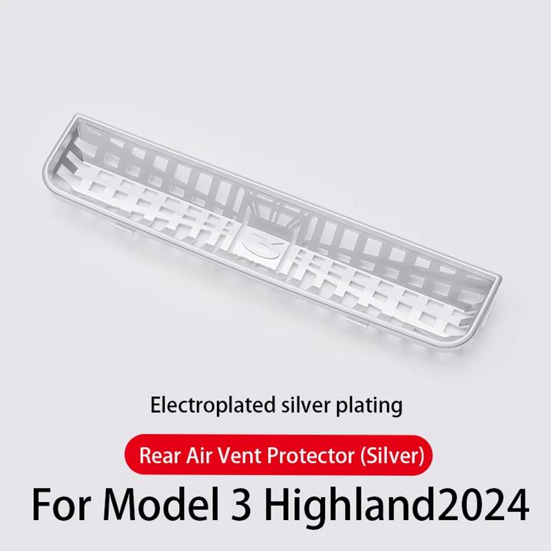 For Tesla Model 3/Y Highland Juniper 2025 Rear Center Console Air Outlet Cover Vent Outlet Dust Cover Car Styling Accessories