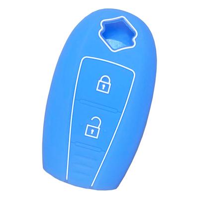 [IKT] Silicone Cover for Suzuki Car Smart Key 2 Buttons Light Blue/Swift (~2016) /