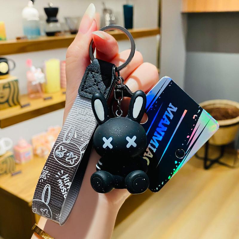 Stylish Bunny Resin Keychain Adorable Cartoon Gift For Friends And Loved Ones