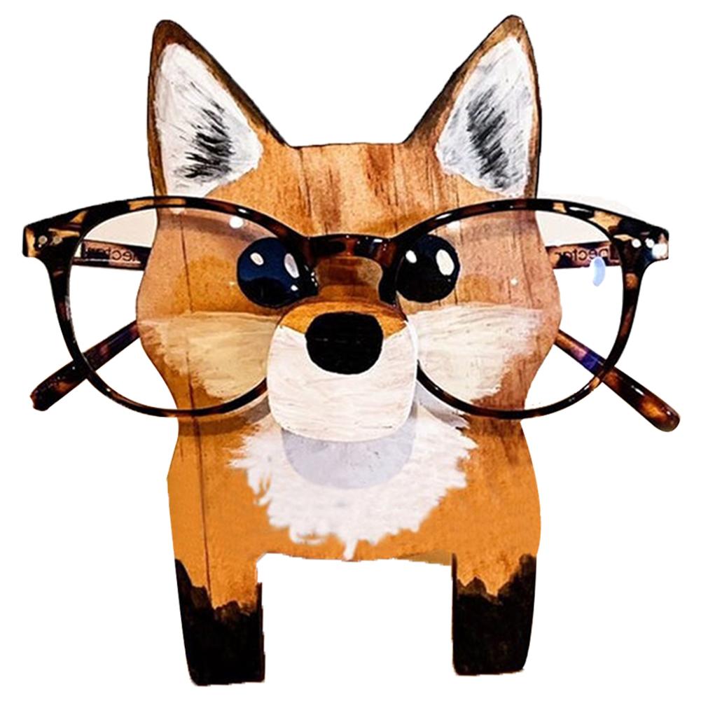 

3D Kawaii Animal Glasses Rack Милая мультяшная резьба Стойка для солнцезащитных очков Полка Подставка для очков Ювелирные изделия Деревянный держатель Витрина