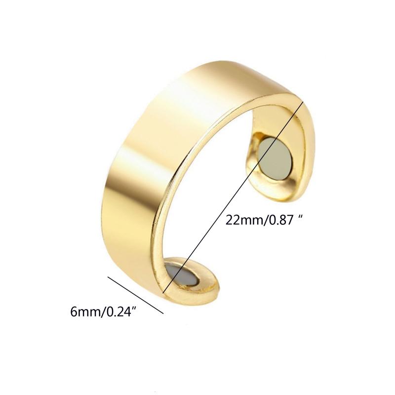4Pcs Wide Open Magnetic Ring Adjusable Lymphatic Drainage Therapeutic Magnetic Ring Unisex for Adult Thanksgiving Gift