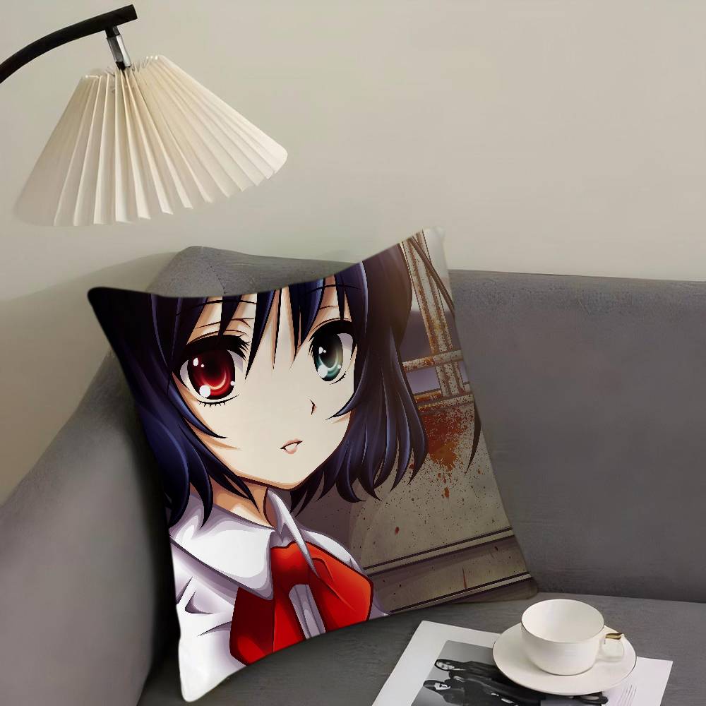 M-Misaki Mei Cartoon Animation Personalized Picture Text Home Decorative Pillows Household Gifts 45x45cm