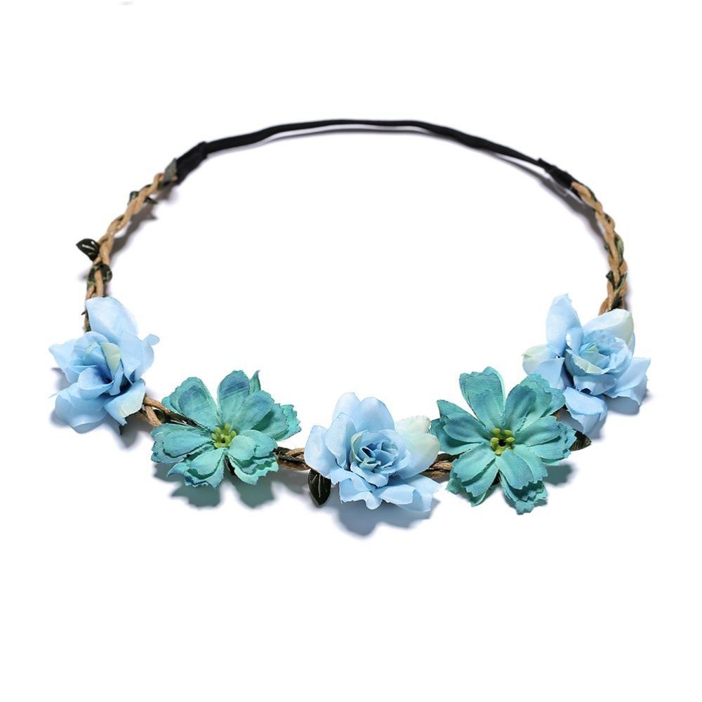 Handmade Floral Garland Simulated Flower Wedding Hair Accessories Dance Performance