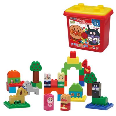 Anpanman's First Block Bucket L (Ages 1 Year and 6 Months and Up)