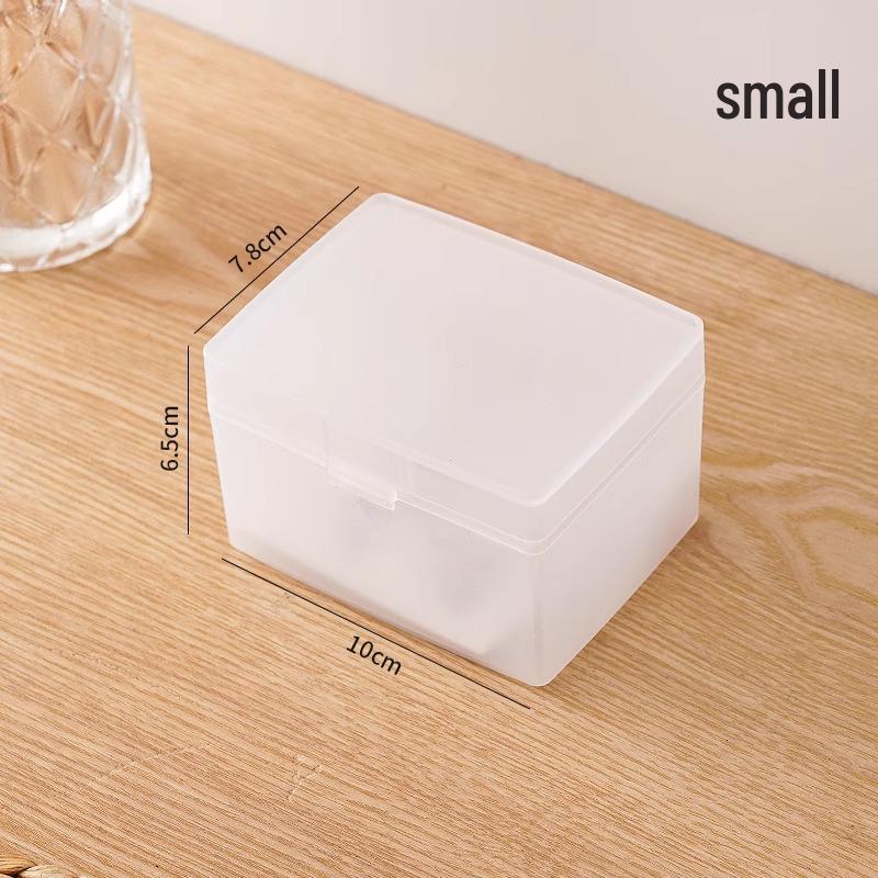

Transparent Card Storage Box with Lid for Desk Organization