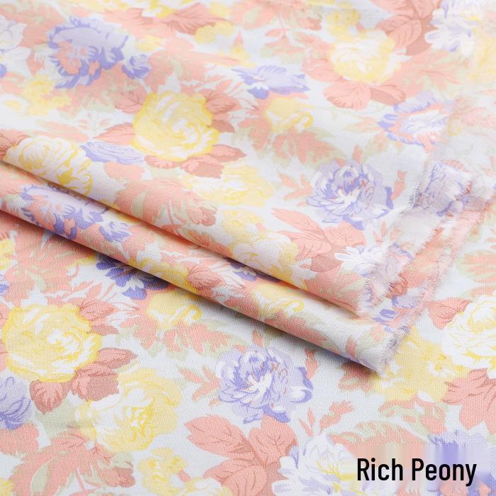 Pure Cotton Floral Poplin Fabric for Girls' Summer Dresses – Fresh Pastoral Print