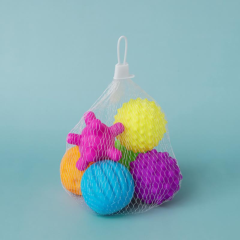 Infant Tactile Sensory Soft Rubber Grip Ball Toy for Bathing and Massage