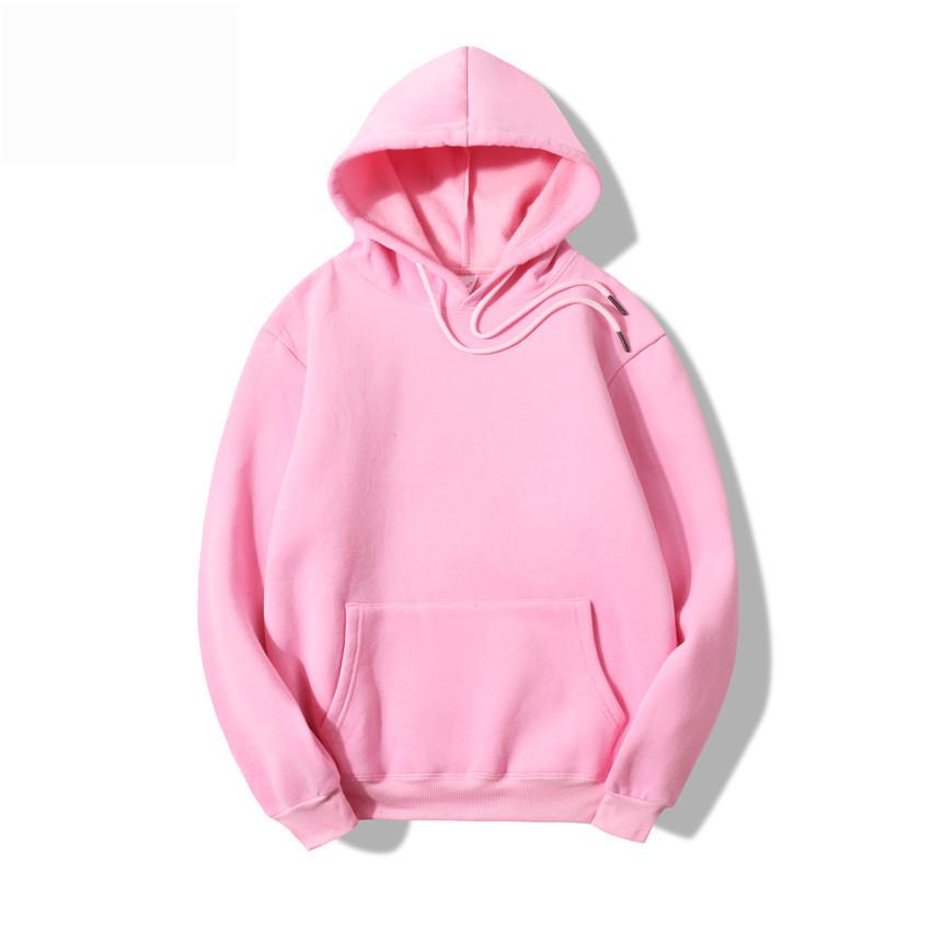 Unisex Casual Fleece Hoodie: 2021 Autumn/Winter Cotton, Plain Style Sweatshirt
