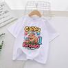 Capybara Numbers Round Neck Clothes Children Birthday T-Shirts Cartoon Tops Summer Girl T Shirt Animal White Shirts Kid Clothing