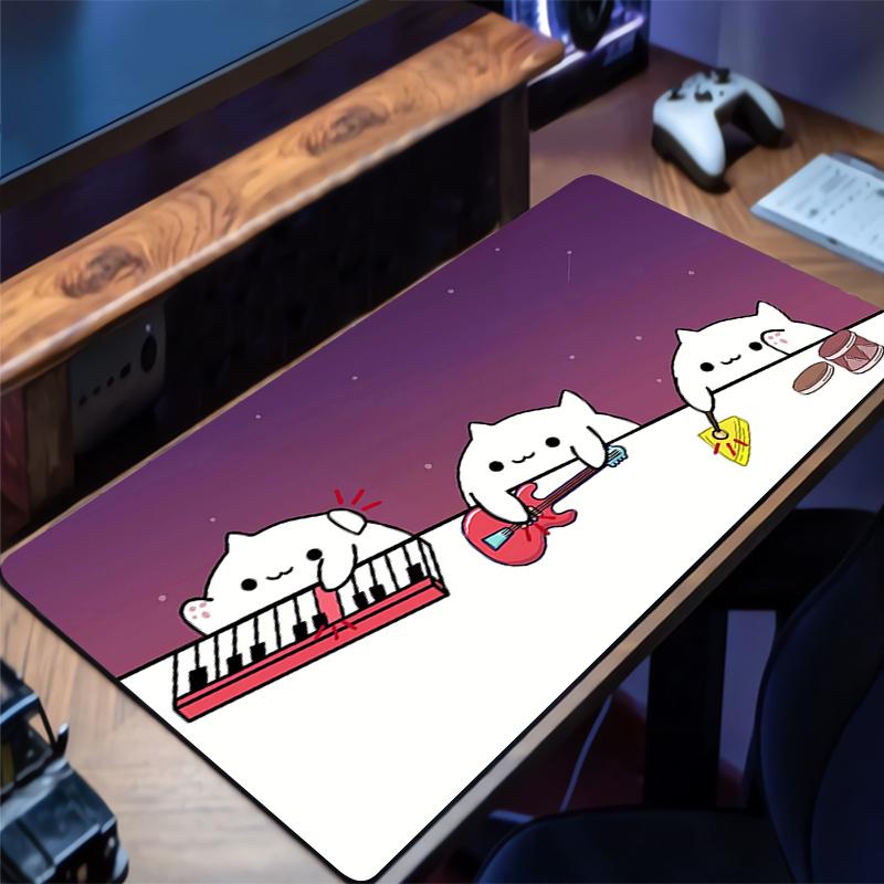 Mouse Pad Gaming Cartoon Cat Mousepad Gamer Anime Keyboard Pads Office Laptop Kawaii Desk Mats Non-Slip Rubber Home Table Mat