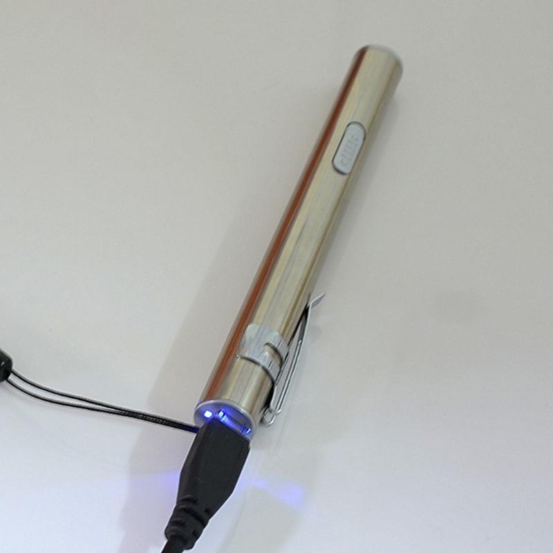 Pen Light Flashlight with USB Cable Rechargeable Small Bright Penlight Mini LED Pen Flashlight Pocket Flashlight Outdoor
