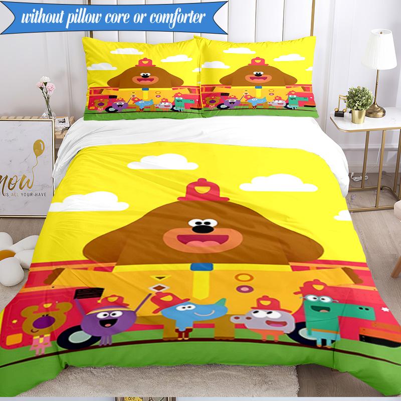Cute Du-ggee Adventure 3pcs K-pop music group Bedding set,Ideal for Bedroom, Dormitory,Including Duvet Cover And 2pcs Pillowcases,Fan gifts