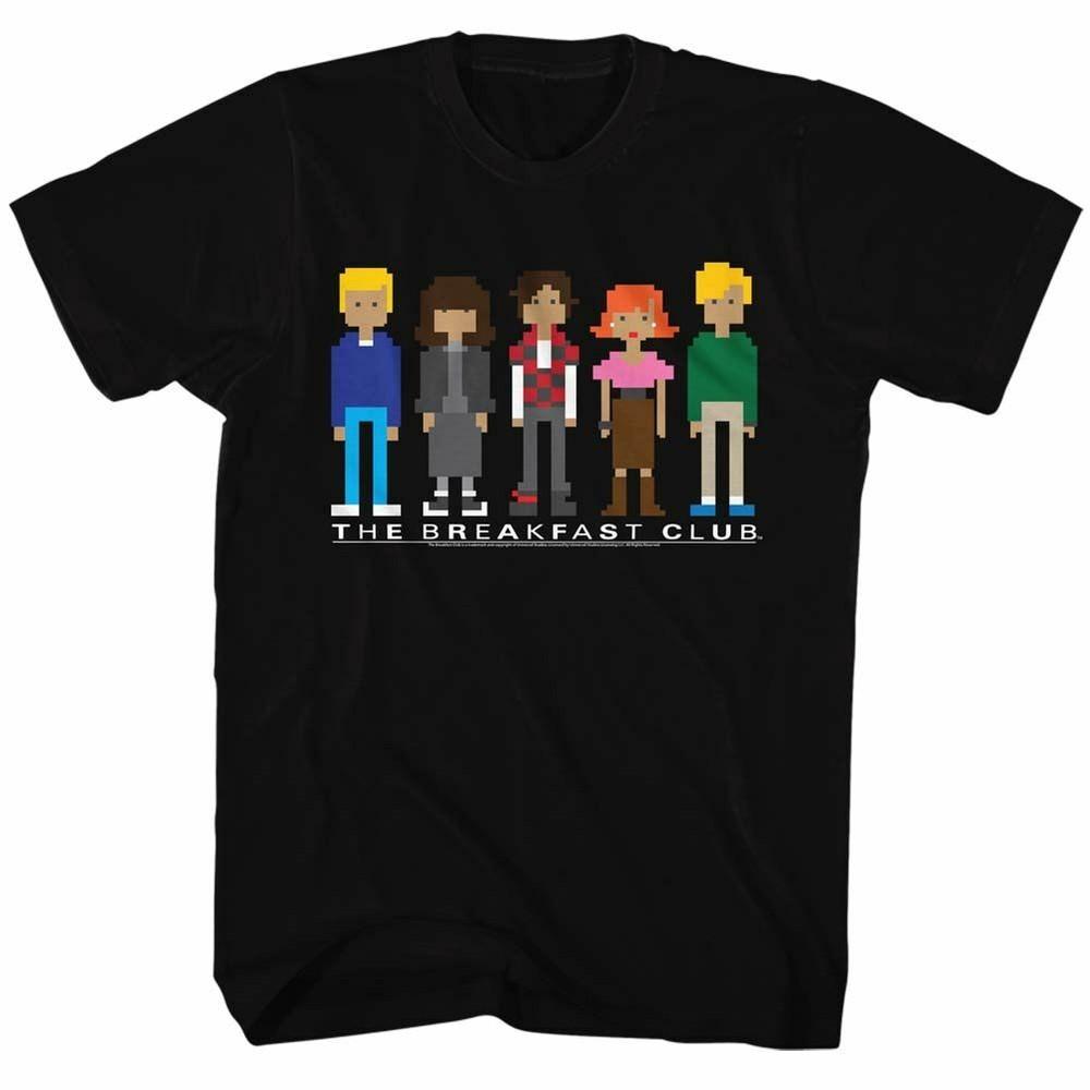 Breakfast Club Pixels Black Adult T-Shirt