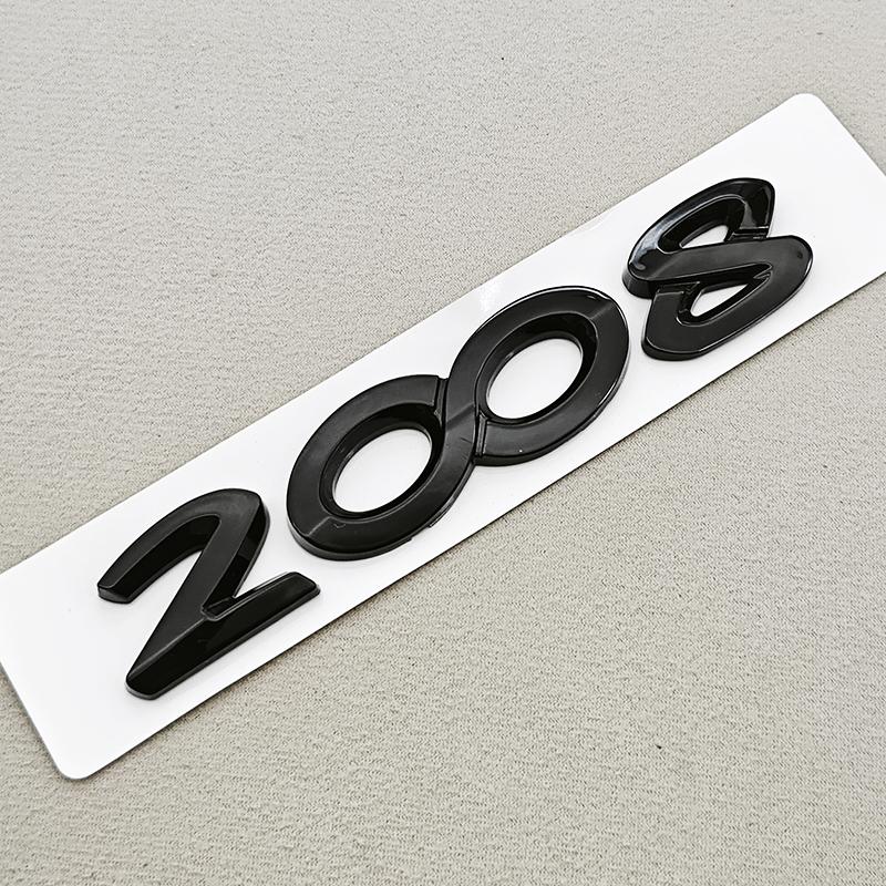 Older 3D ABS Car Letters Logo 2008 3008 Rear Trunk Badge For Peugeot 2008 3008 Sticker Emblem Replace Exterior AccessoriesI