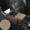 Boîte d'accoudoir de voiture Épaissir Coussin de hauteur Repose-bras Coussin avec poche Porte-gobelet pour mouchoirs Coton à mémoire de forme Support de coude Coussin de hauteur