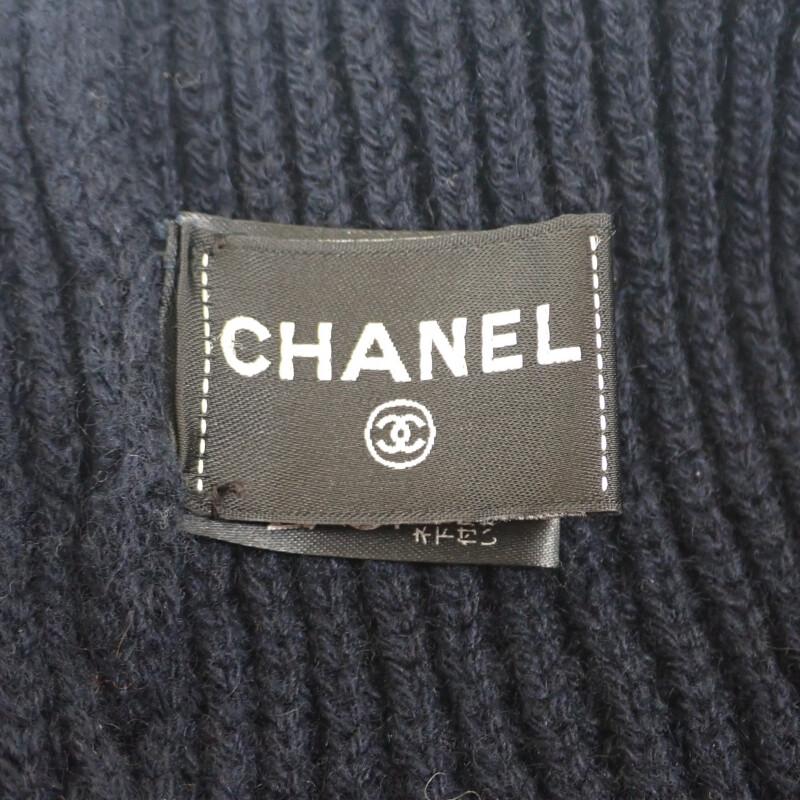 Chanel AA8313 Knit Cap Navy Cashmere Women