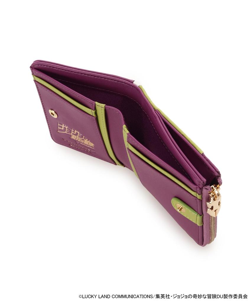 Samantha Vega Bifold Bizarre Diamond Is Collection Wallet, Purple, "JoJo's Adventure Unbreakable" "Rohan Kishibe"