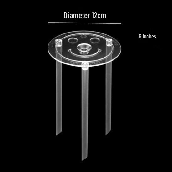 Transparent Plastic Cake Ornament Support with Thick Base for Baking