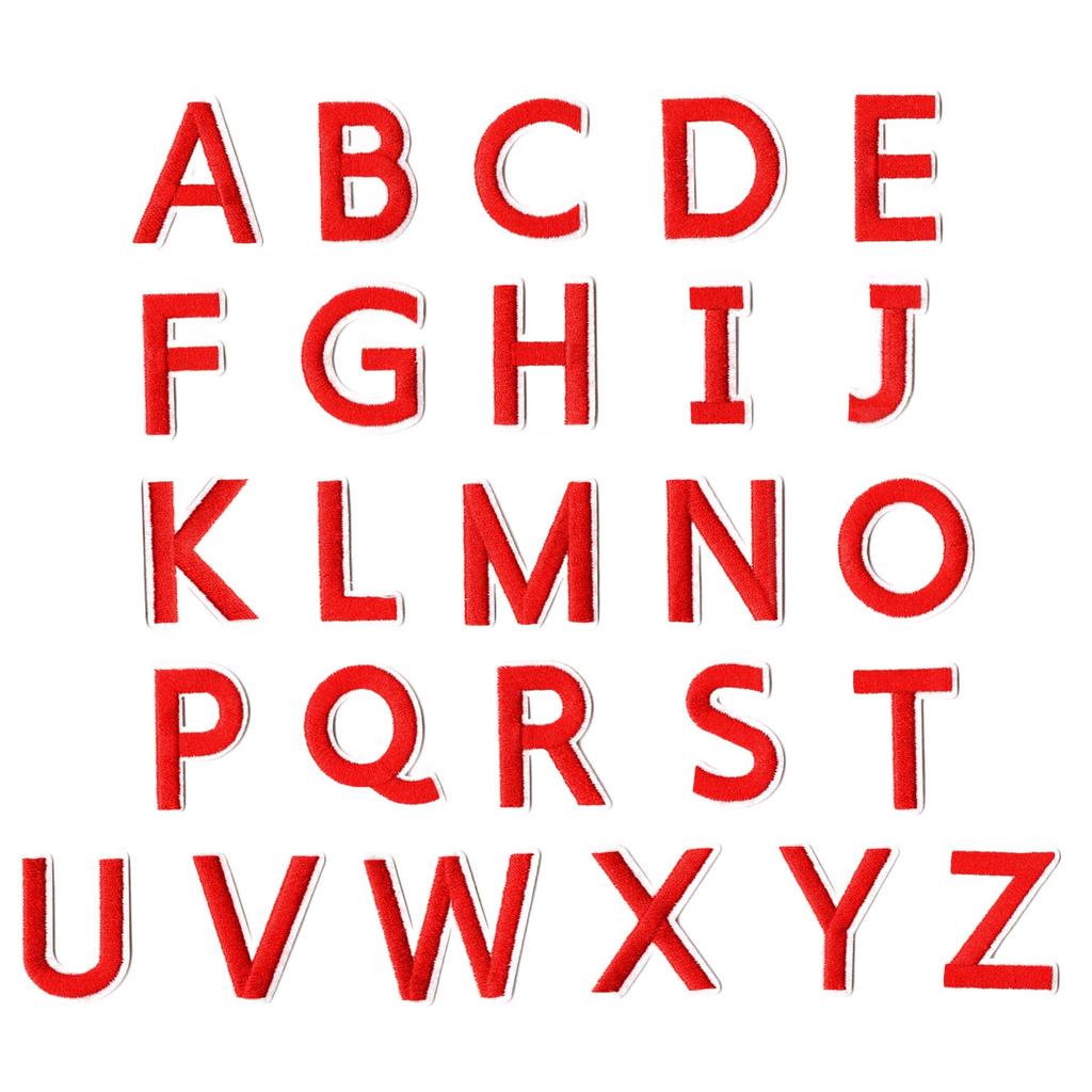 Colorful English Letter & Number Embroidery Patch Set for Clothing Decoration