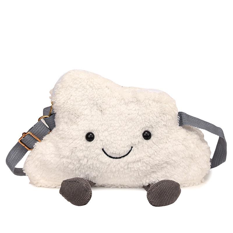 HomeHarmony Trendy Furry Cloud Crossbody: Schattige, veelzijdige pluche schoudertas