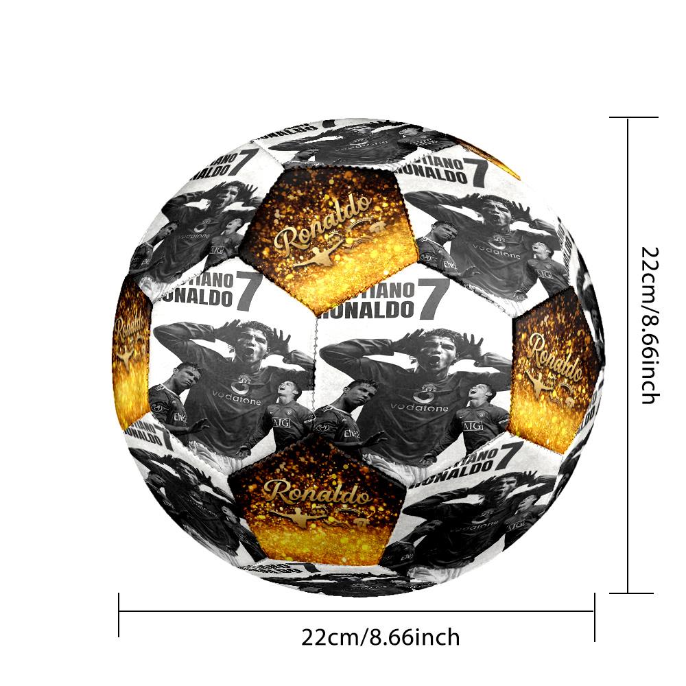 Ronaldo's Legacy Madrid Size 5 Soccer Ball Machine Sewn Indoor/Outdoor Universal Football Soccer Accessory Distinctive Home Decor And Party Gift