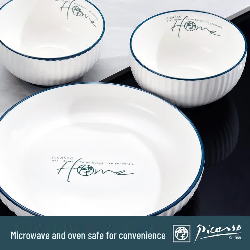 Picasso Minimalist Nordic Ceramic Dinnerware Set - 12-Piece