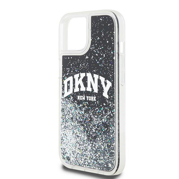 DKNY DKHCP15MLBNAEK iPhone 15 Plus / 14Plus 6.7" black/black hardcase Liquid Glitter Big Logo