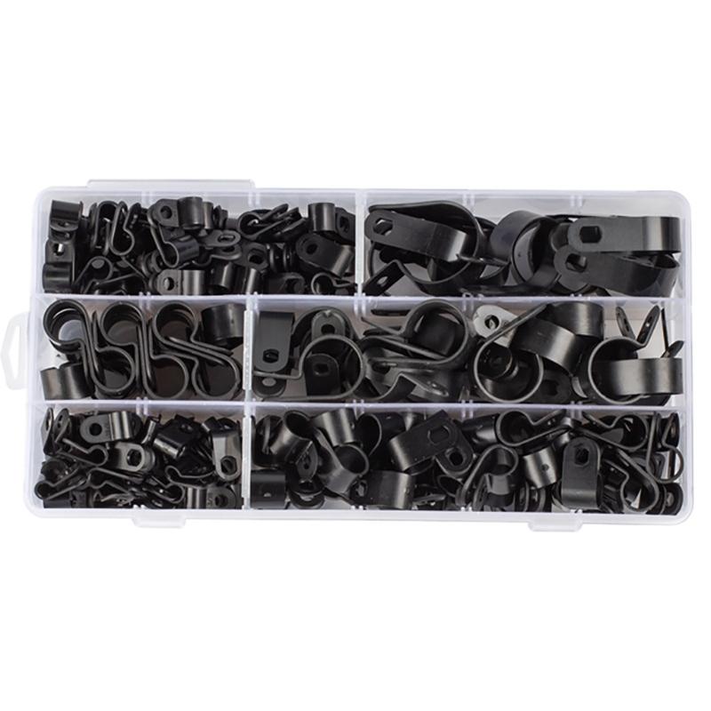 200Pcs Nylon Cable Clip Wire Clamp Mounting Cord Fasteners Nylon Cord Fastener Clips for Wire Management Enduring