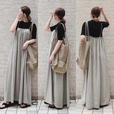 2024 Loose Fit Women's Suspender Dress - Korean & Japanese Style, Fashionable Large Size