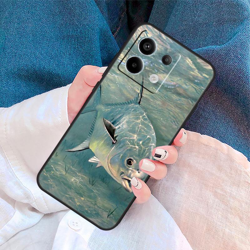Fish Fishing Cover For Xiaomi Redmi Note 14 13 11 9 10 12 Pro 9S 10S 11S 12S Redmi 14C 10C 12C 13C Case