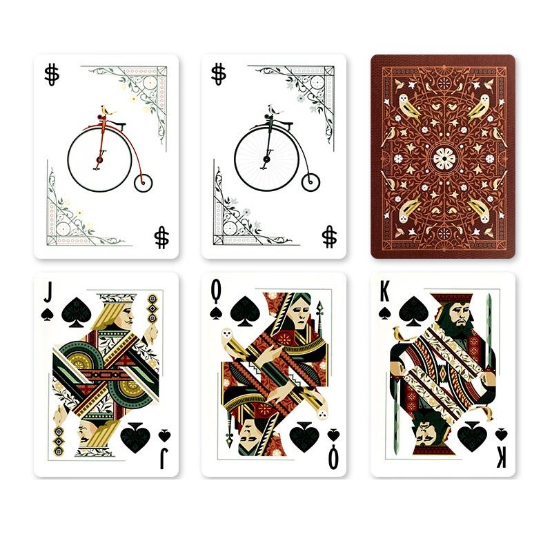 Orange Bicycle Aviary Playing Cards Deck Poker Size Card Games Magic Tricks