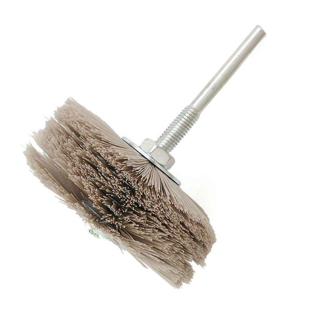 Long Lasting 80mm Nylon Wheel Brush Grinding Head for Woodwork Polishing