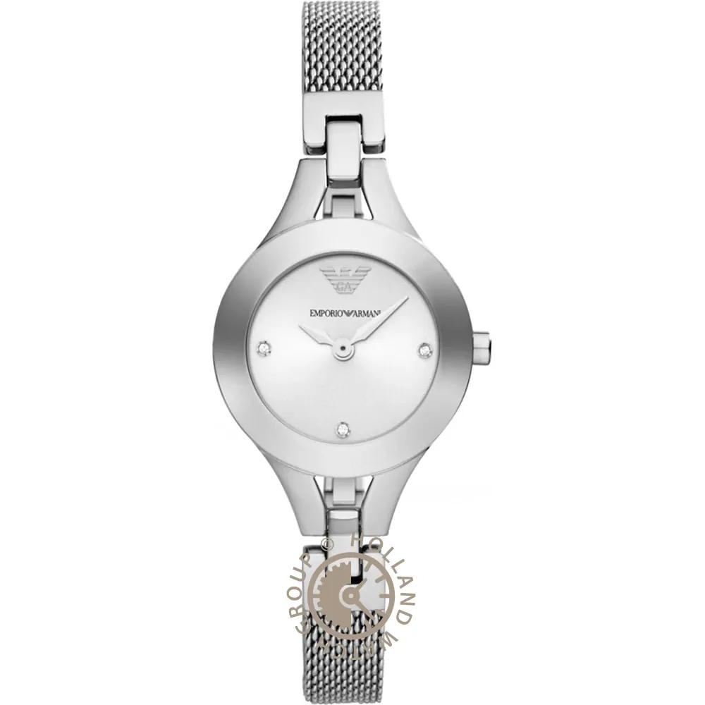 

Emporio Armani Chiara Серебряный Браслет из Нержавеющей Стали Женские Кварцевые Часы AR7361 серебряный