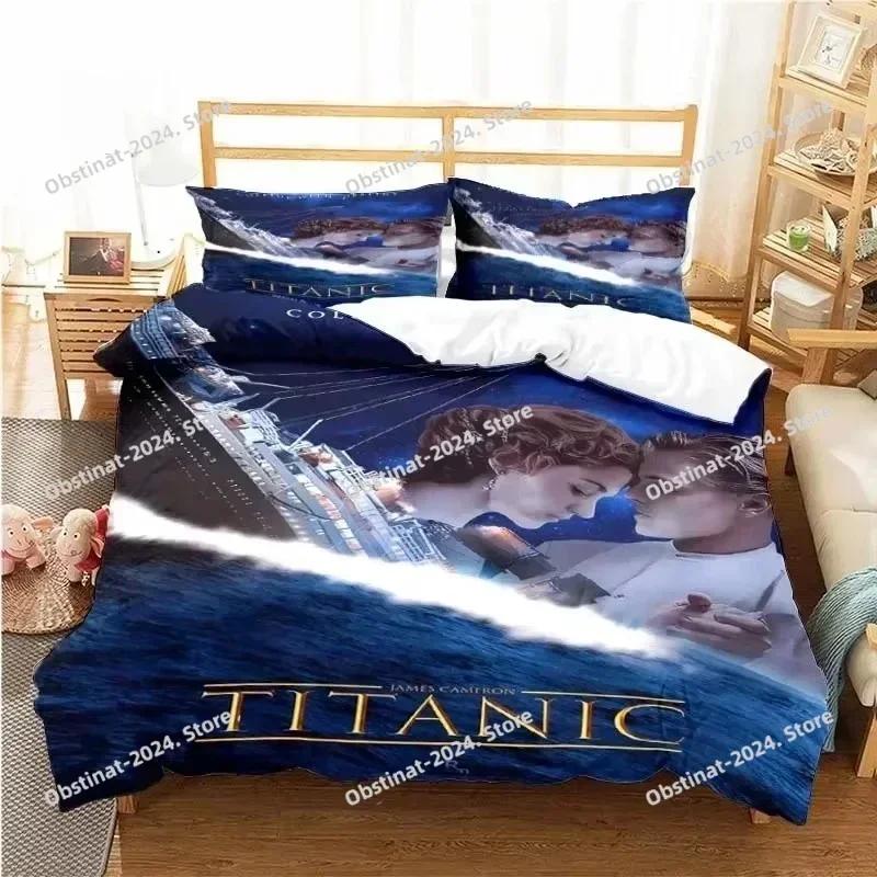 Top Movie Titanics Bedding Set Printed single Comforter Quilt Bed Cover Duvet Cover Pillow Case 3 Pieces Set For Kids Adult Size