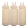 3x Sauce Bottles Squeeze Reusable Empty Multipurpose Squirt Bottles for Mustarde Ketchup Grilling Travel Cookie Decorating