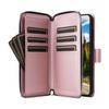 For Samsung Galaxy S26+ Case 9 Card Slots Zipper Pocket PU Leather Phone Cover with Wrist Strap