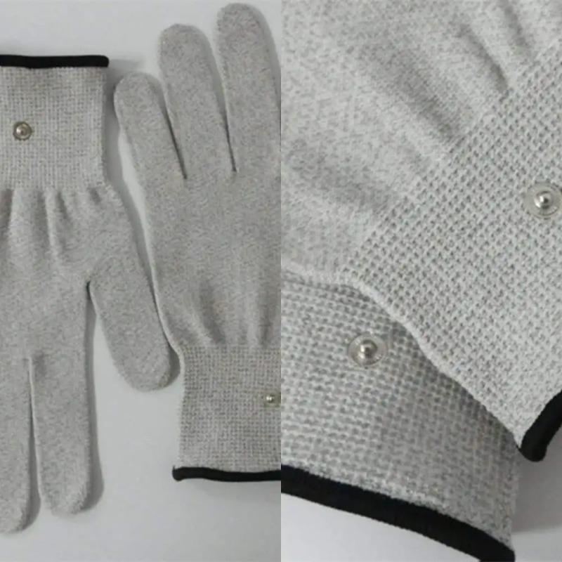 10 Pairs Silver Fiber Conductive Meridian Therapy Gloves for BIO Micro Current Stimulator TENS Face Body Massage Device
