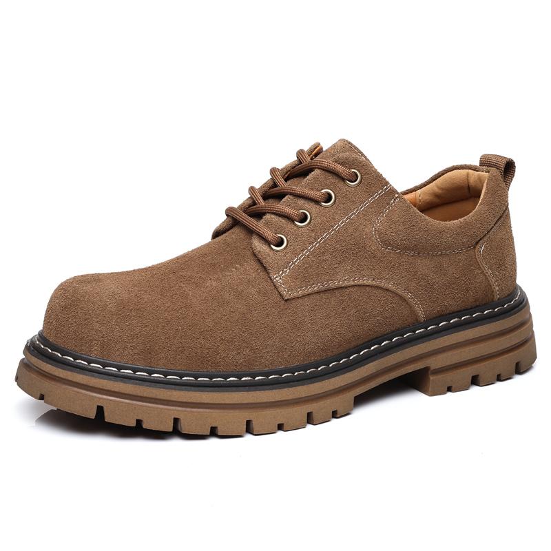 Casual men's thick soled leather shoes Fashionable minimalist design style Outdoor leisure walking office party youth shoes