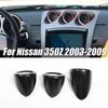 For RHD LHD Nissan 350Z Z33 2003-2009 Carbon Fiber Center Dashboard Gauge Pod Pointer Cover Trim Car Interior Accessories