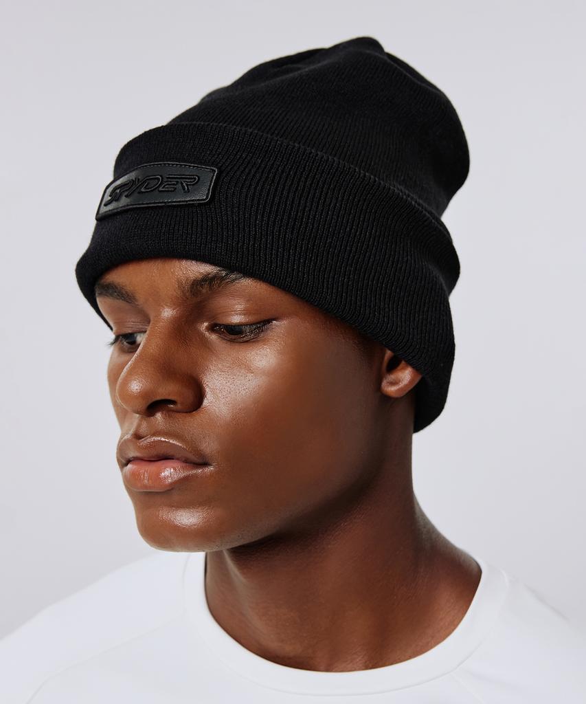 SPYDER Wool Blending Lettering Wappen Beanie Spjfanca304Mblk