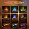 7 Farben Flammen Kamin Luftbefeuchter Haushalt Leiser Luftbefeuchter Desktop Intelligent Fernbedienung Aromatherapie Maschine