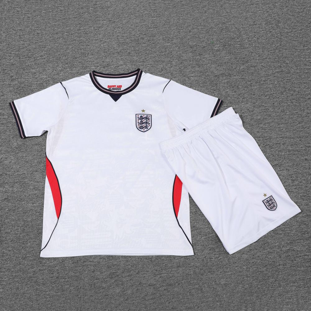 England Nationalmannschaft Heimfußballtrikot - Schnelltrocknende atmungsaktive weiße Uniform für Erwachsene & Kinder 14