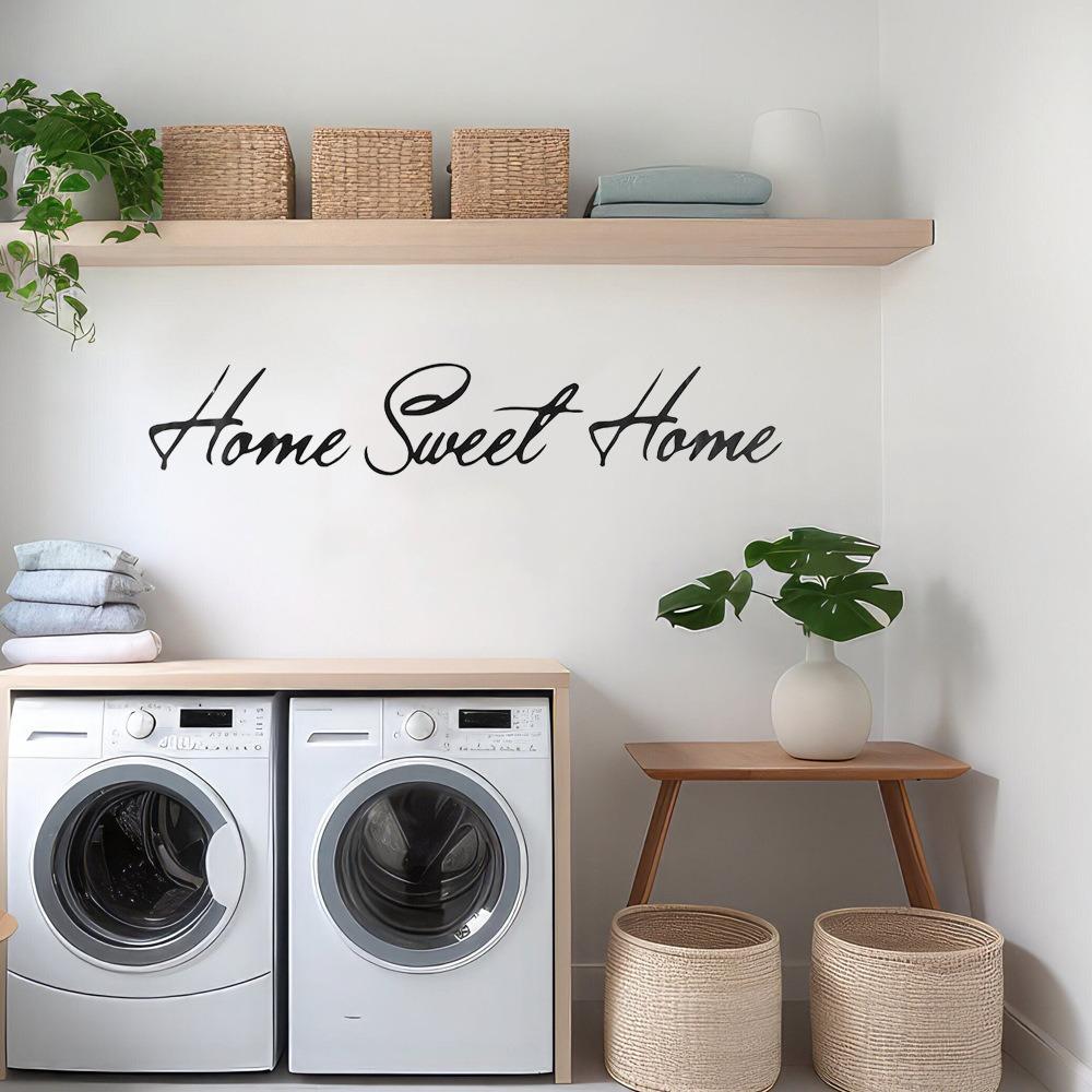 PVC Wall Sticker Decals Black Home Decor Stickers Decorative Wall Letter Stickers Entryway Decor