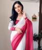 Trending Indian Ready To Wear White Georgette Saree