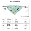 Adjustable Pet Bandana Cotton - Dog Cat Cartoon Print Drool Bib for Daily Use, Triangle Scarf Puppy Kitten Neckwear