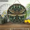 Garden decoration, wooden hanging decorative signs, dragonfly patterns, 2D graphic products, housewarming gifts for friends