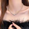 Manta Rose Shijia Pearl Bracelet Necklace Set Women'S French Micro-Inlaid Zircon Butterfly Bracelet Niche Neck Chain