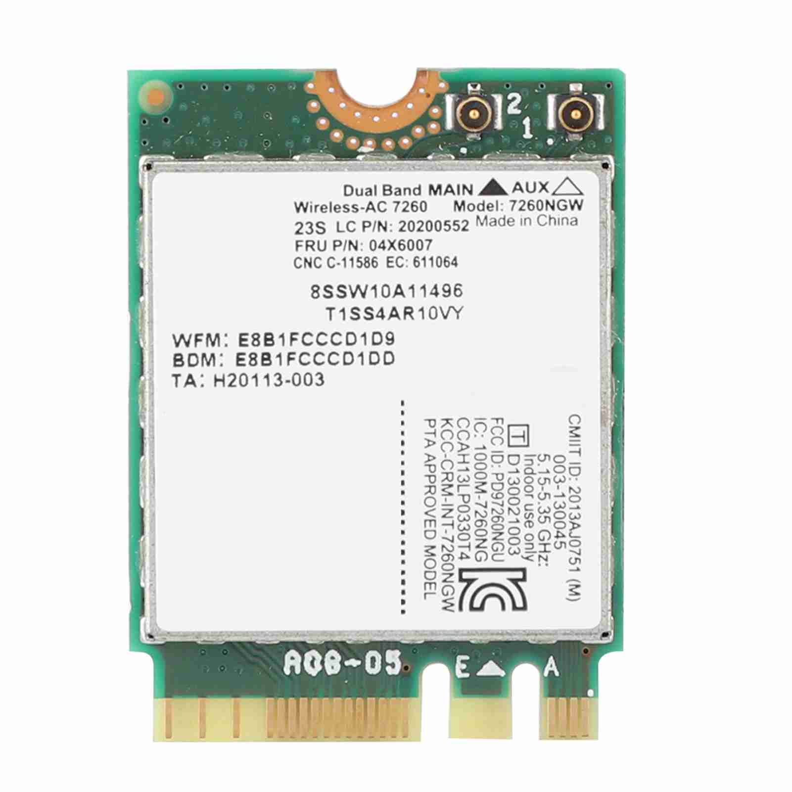 

Двочастотна бездротова мережева карта для Intel 7260 AC 867 Мбіт/с, спеціально для Lenovo ThinkPad